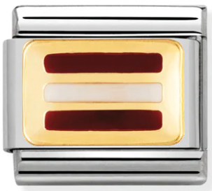 Europe Flag - Latvia Gold Charm