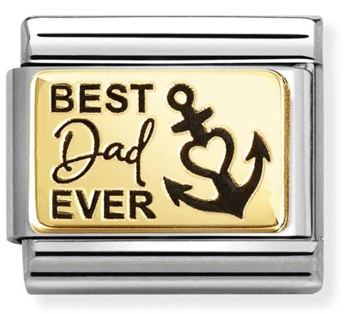 Family - Best Dad Ever Gold Charm