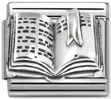 Hobbies - Book Oxidised Silver Charm
