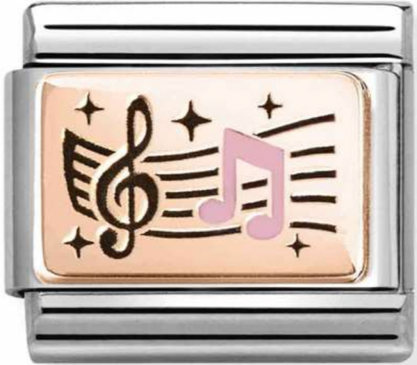 Hobbies - Musical Notes Rosegold Charm