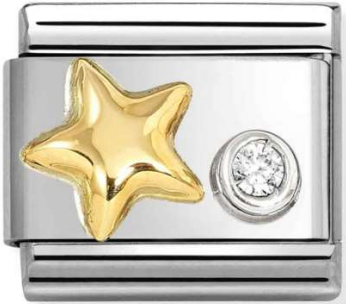 Symbols - Star with CZ Gold Charm