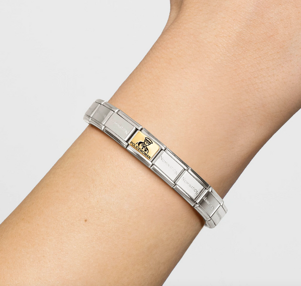 Occupation - Policewoman with Black Enamel Gold Charm