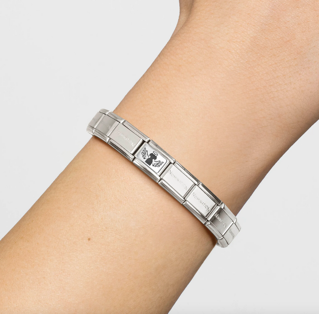 Animals - Angel Dog Silver Charm