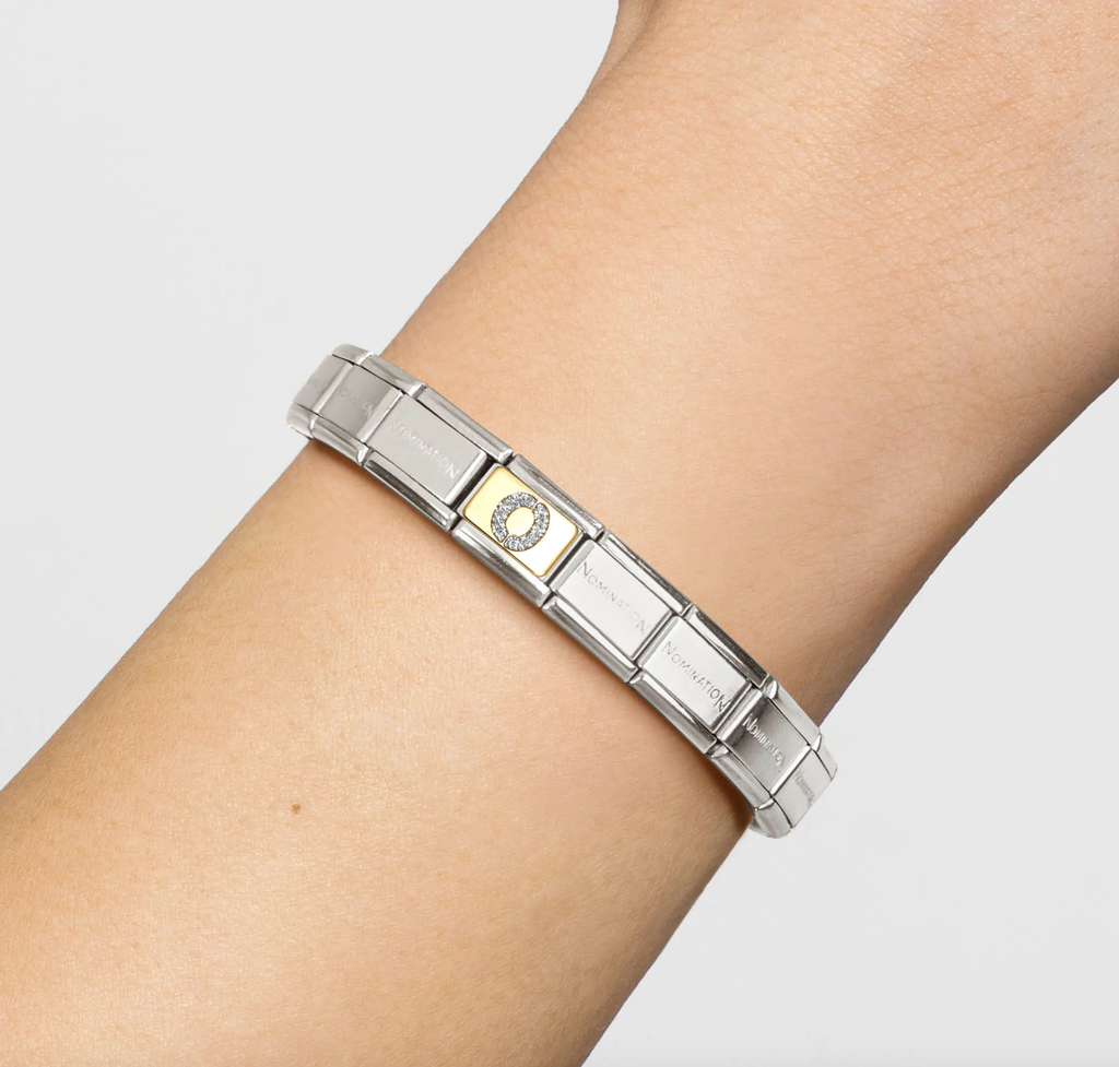 Glitter Gold - Letter O Charm