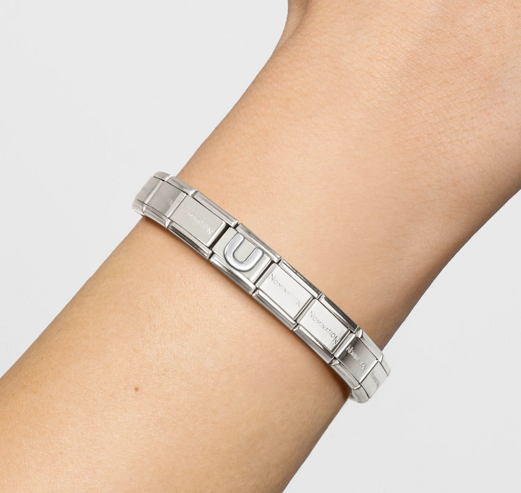 Silver - Letter U Charm