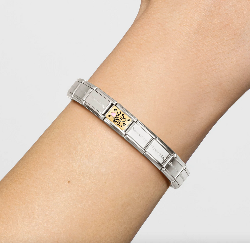 Baby - Pink Elephant Gold Charm