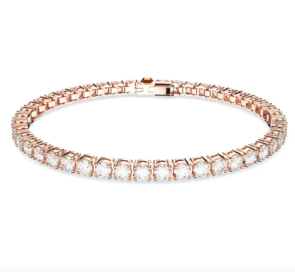 Matrix Round Cut Rosegold Tennis Bracelet