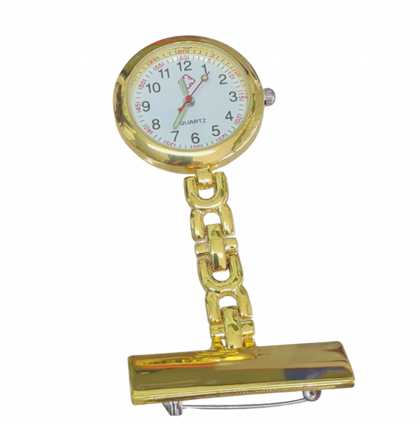 Metal Nurse Watches - Gold Tone