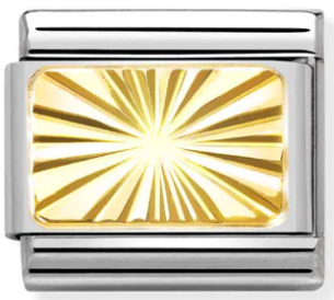 Engraved Signs - Etched Plate Gold Charm