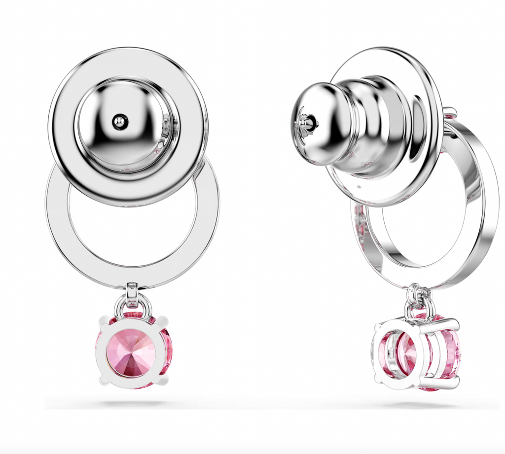 Attract Round Pink Drop Earrings