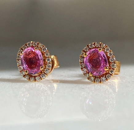Greta Pink Sapphire Earrings