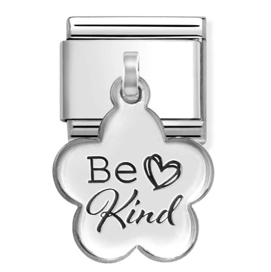 Dangle - Be Kind Flower Silver Charm