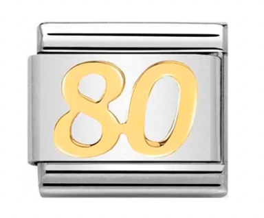 Number - 80 Gold Charm