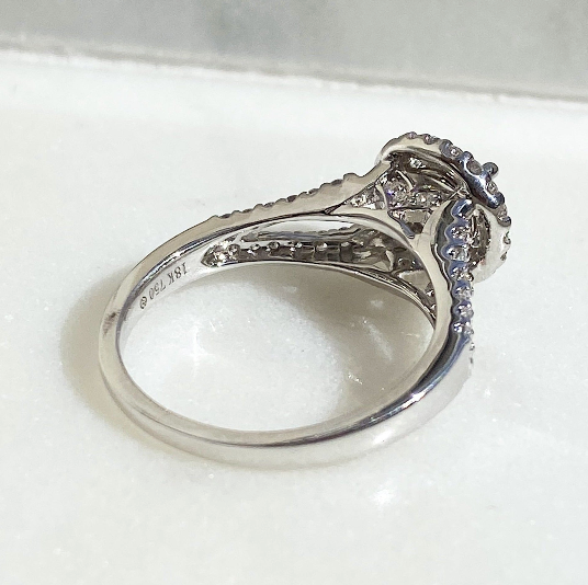 Round Cut Diamond Ring 0.73ct G/SI GIA