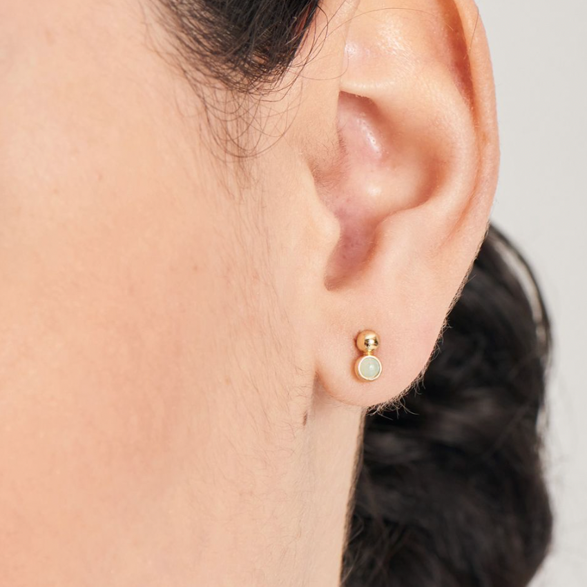 Spaced Out - Cubic Zirconias Orb Silver Stud Earrings