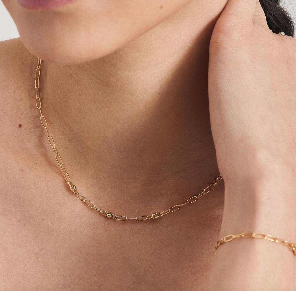 Spaced Out - Orb Link Chunky Chain Gold Necklace