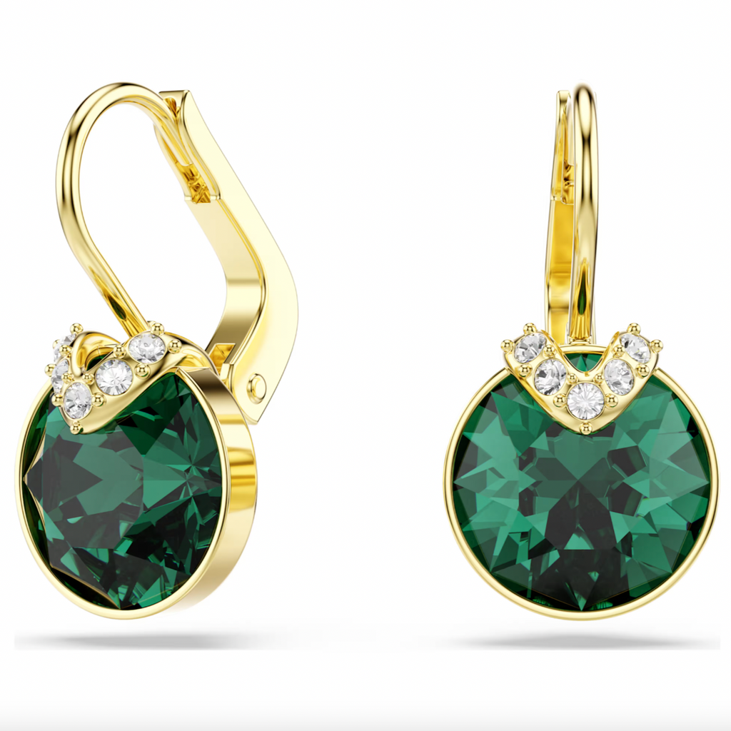 Bella Emerald Green V Drop Earrings