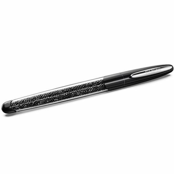 Crystalline Black Chrome Rollerball Pen