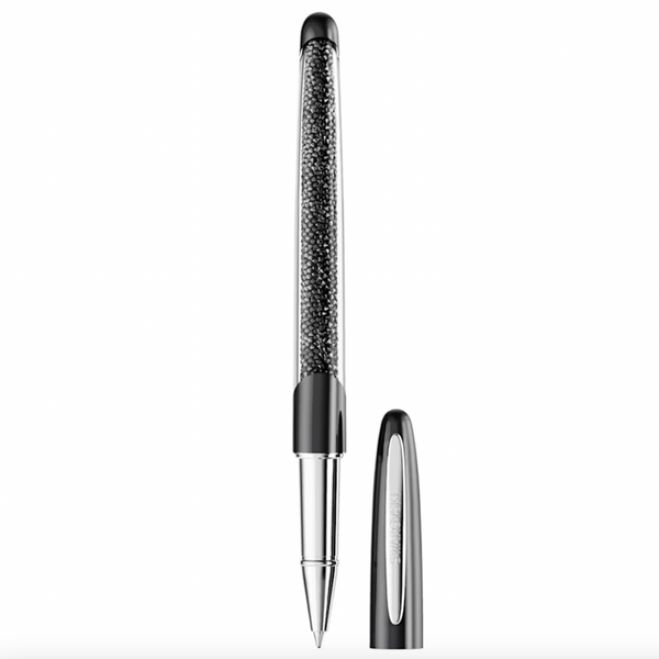 Crystalline Rollerball Pen - Black Chrome