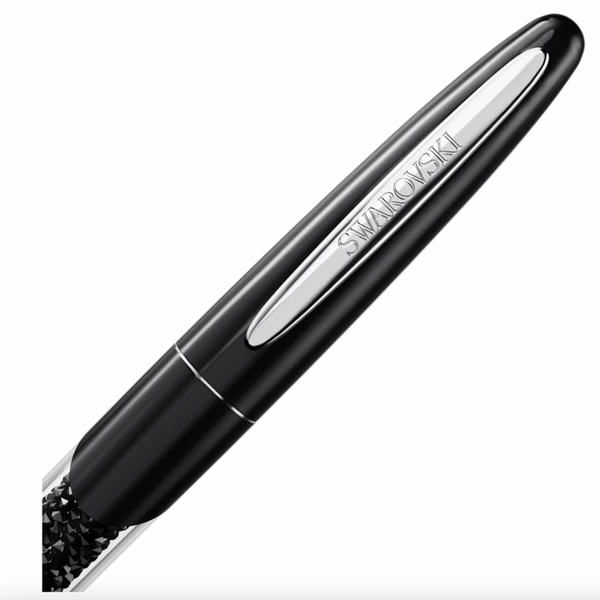 Crystalline Rollerball Pen - Black Chrome