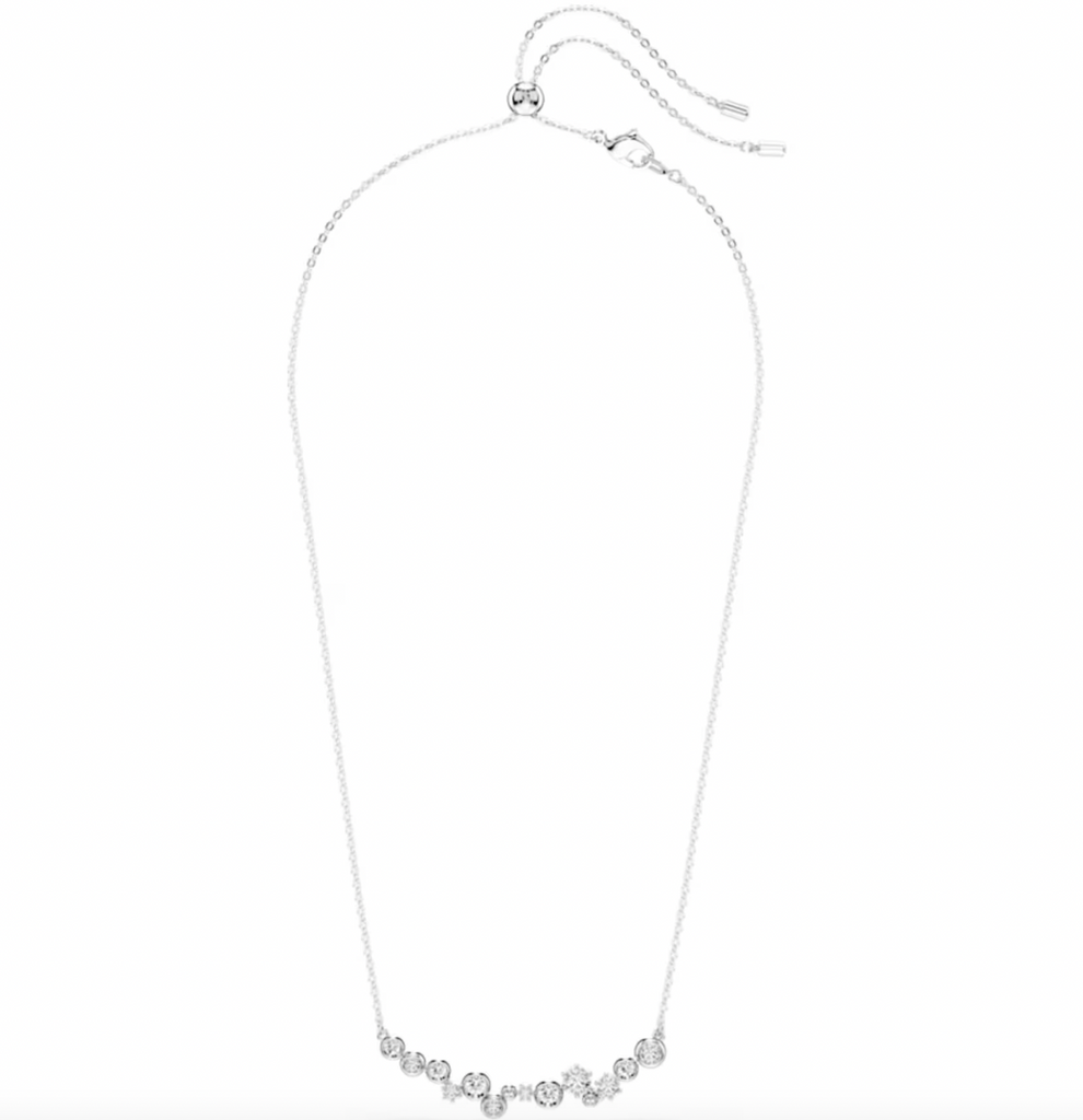 Constella: White Mixed Cut Silver Necklace
