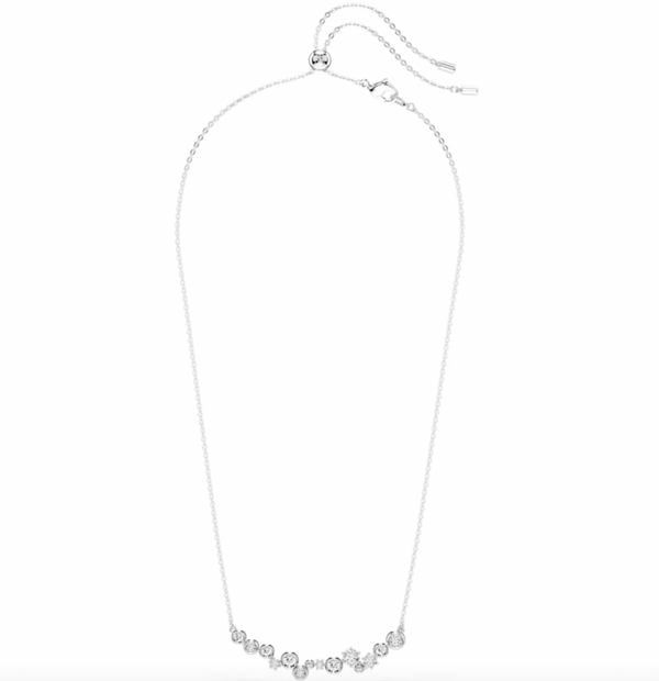 Constella: White Mixed Cut Silver Necklace