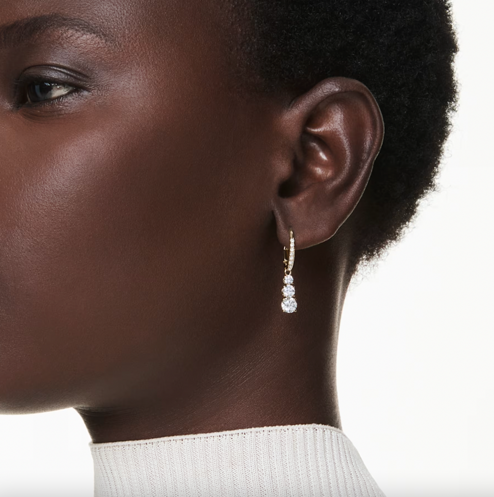 Stilla Attract Trilogy Round Cut Hoop Drop Earrings