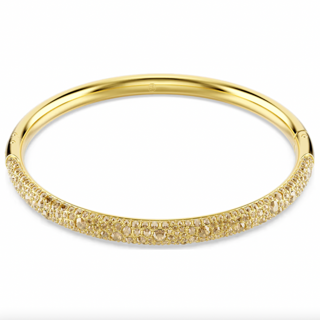 Sublima White Snow Pave Gold Tone Bangle - 2 sizes
