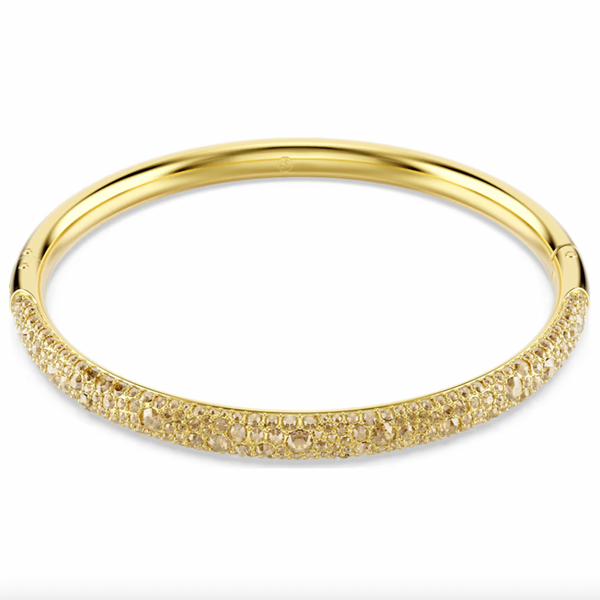 Sublima White Snow Pave Gold Tone Bangle - 2 sizes