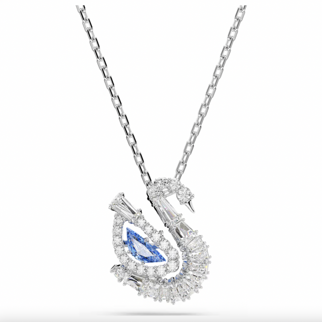 Swan Blue Mixed Cut Pendant