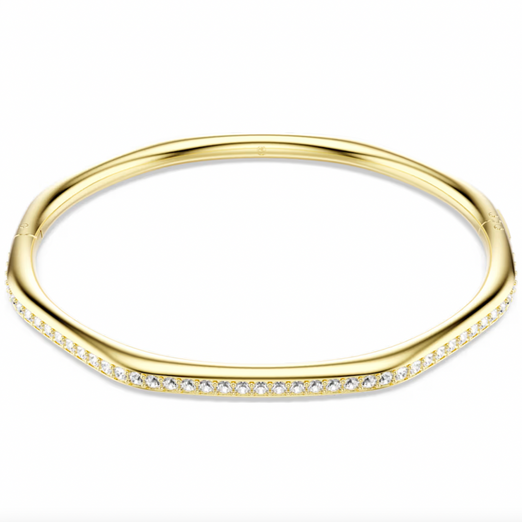Dextera Octagon Shape Round Cut Gold Tone Bangle - 2 sizes