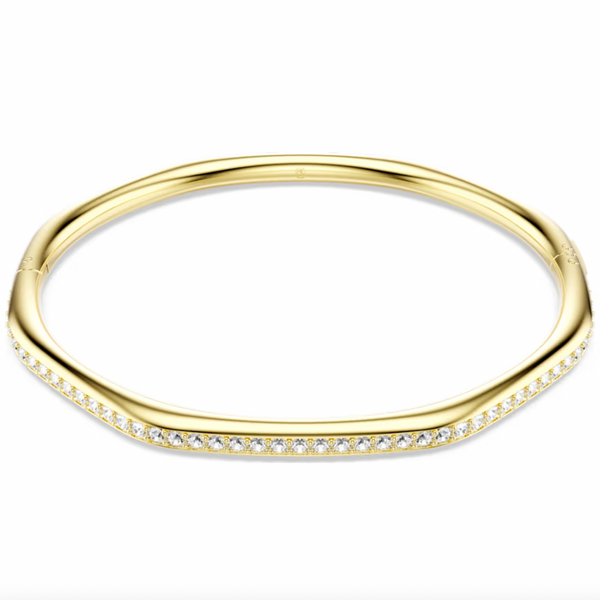 Dextera Octagon Shape Round Cut Gold Tone Bangle - 2 sizes