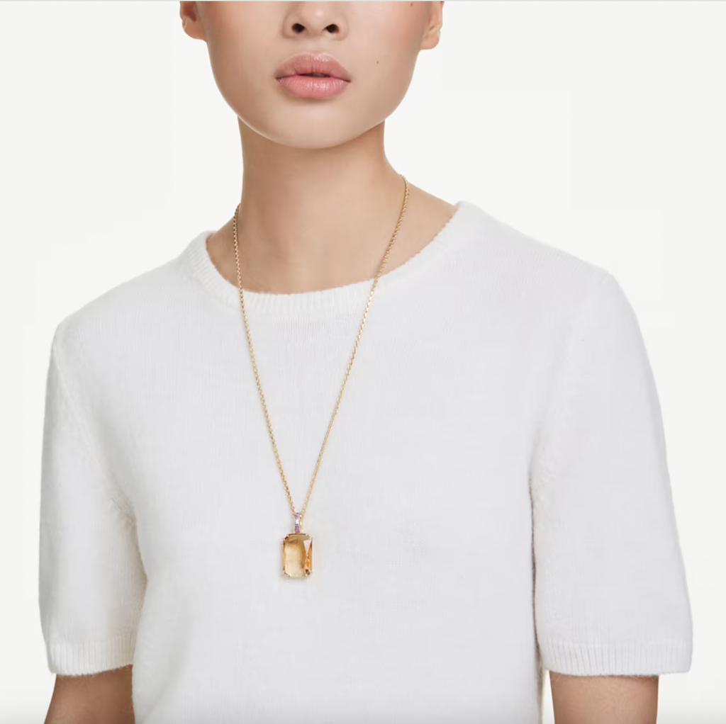 Millenia Caramel Octagon Cut Pendant