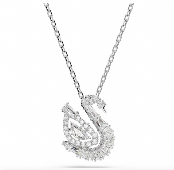 Swan White Mixed Cut Pendant