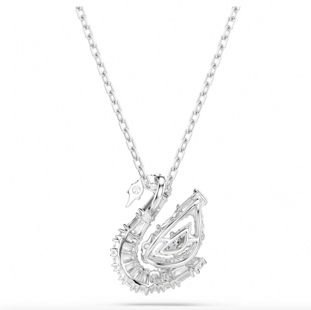 Swan White Mixed Cut Pendant