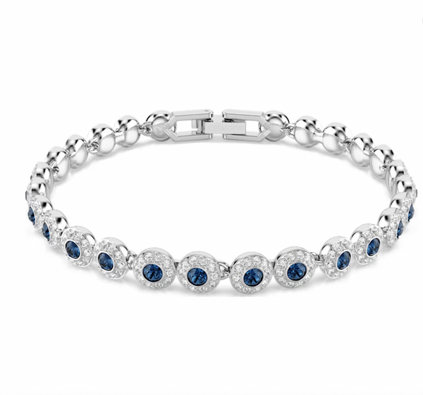 Una Angelic Blue Round Cut Tennis Bracelet