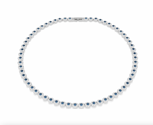 Una Angelic Round Cut Blue Necklace