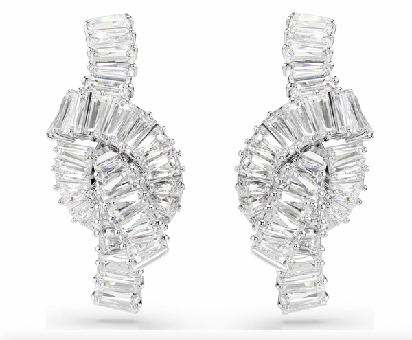 Matrix Baguette Cut Knot  Earrings