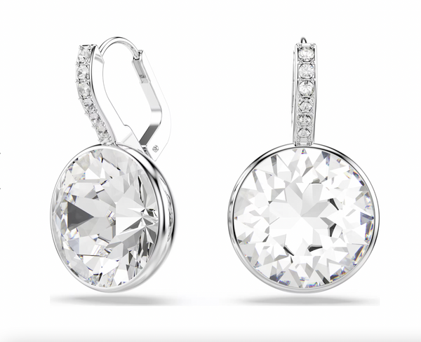 Millenia Round Cut Bezel Set Drop Earrings