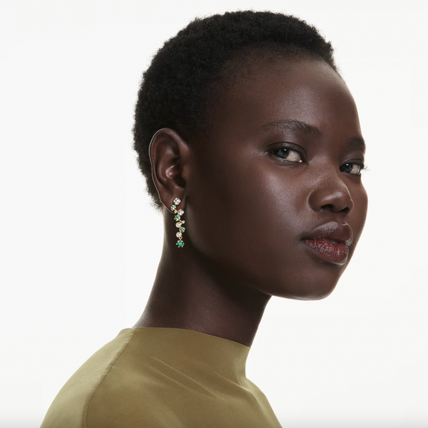 Constella: Green Long Drop Earrings
