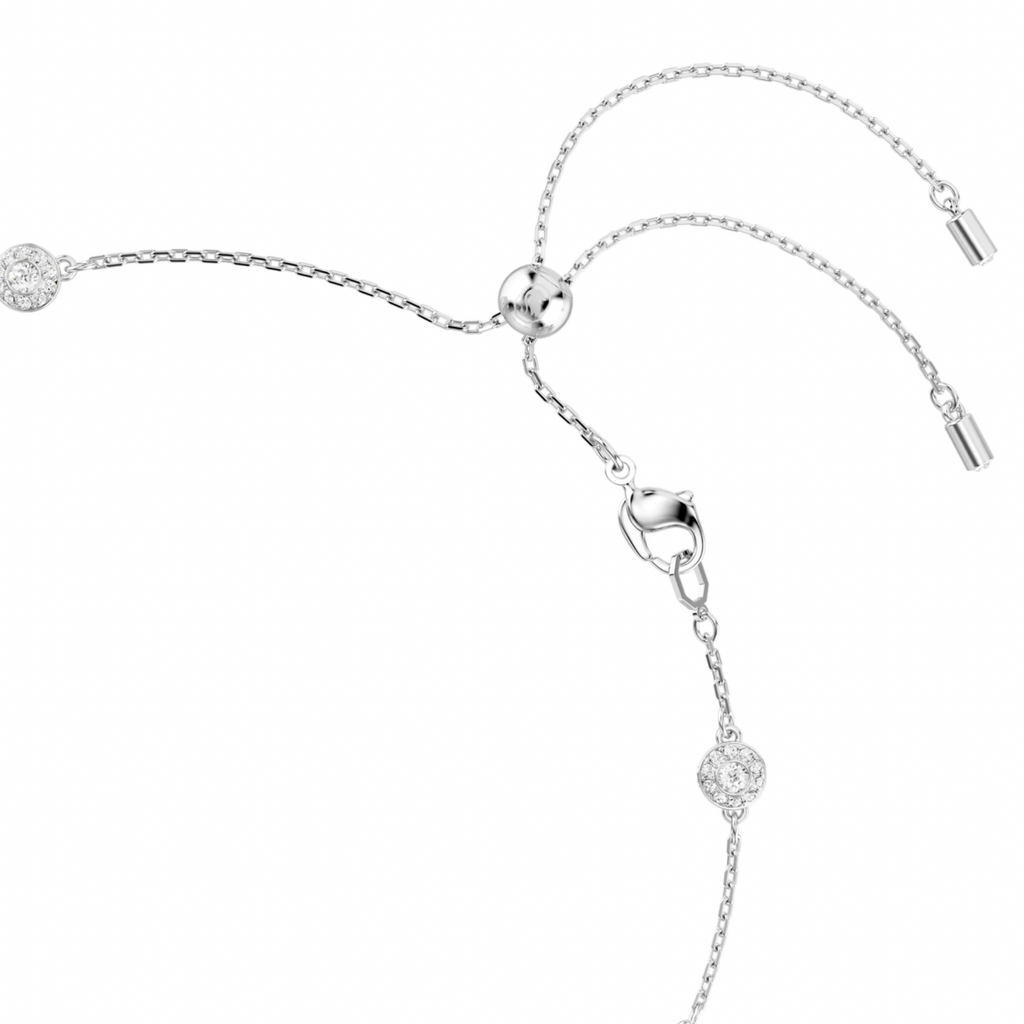 Una Angelic: Double Sided Motifs Round Cut Silver Necklace
