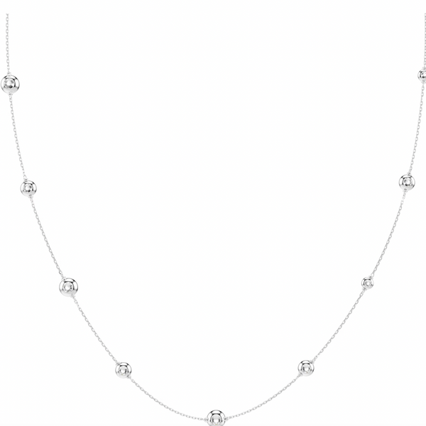 Una Angelic: White Round Cuts Silver Strandage