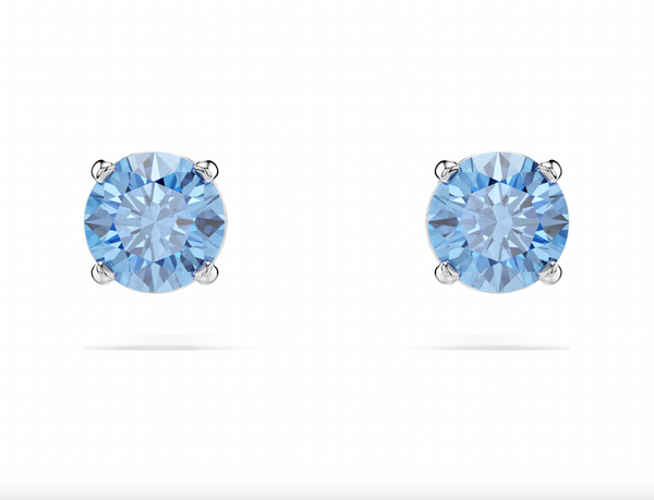 Stilla Attract Blue Round Stud Earrings