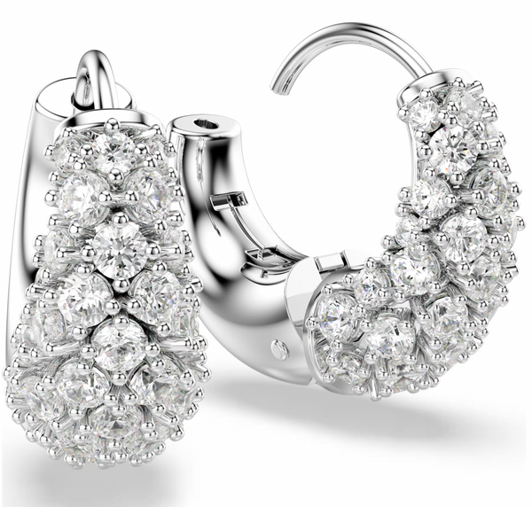 Sublima: White Silver Hoop Earrings
