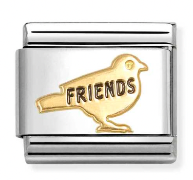 Animal - Bird Friends Gold Charm