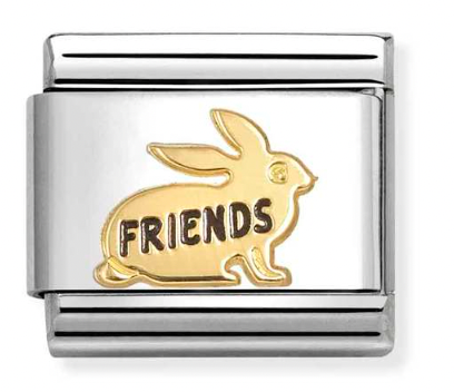 Animal - Rabbit Friends Gold Charm