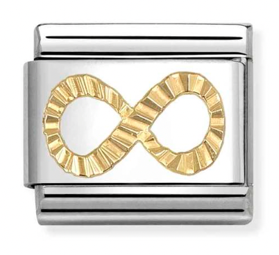 Etched Symbols - Infinity Gold Charm