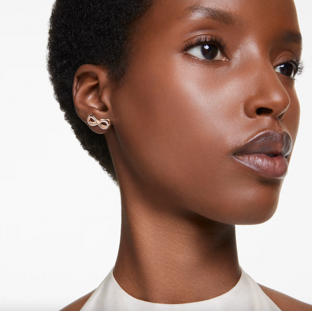 Hyperbola Infinity Silver Stud Earrings