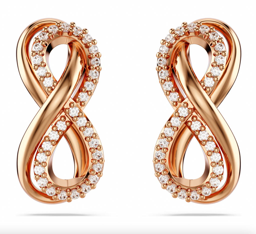 Hyperbola Infinity Silver Stud Earrings