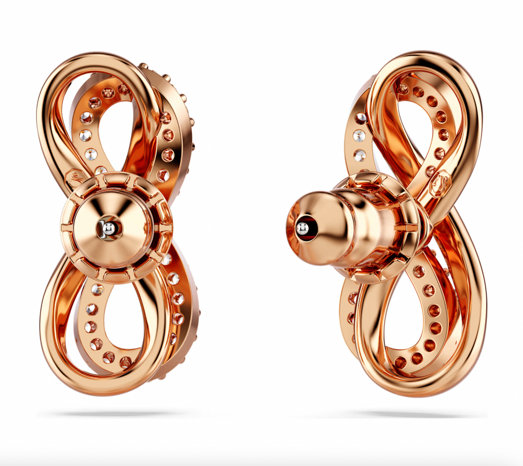 Hyperbola Infinity Silver Stud Earrings